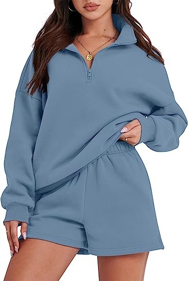 Women's Cozy Casual Pajamas Short Sweatsuit Sets