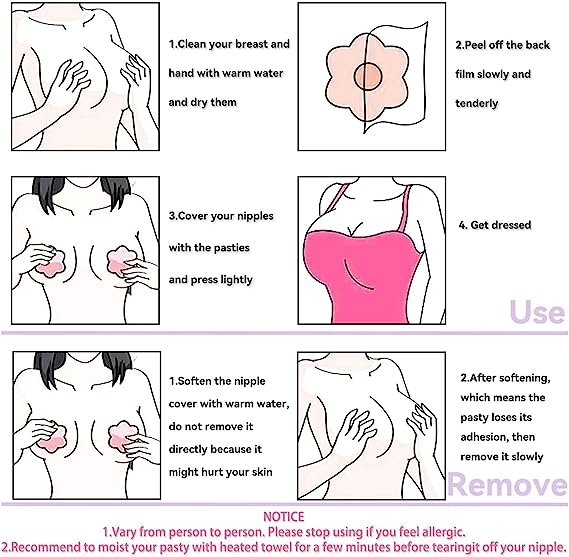 Nipple Pasties for Women Disposable Nipple Covers for Women ( 50 Pairs )